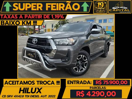 TOYOTA HILUX 2.8 D-4D TURBO DIESEL CD SRV 4X4 AUTOMÁTICO